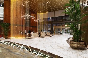 Luxury hotel lobby & restaurant interior